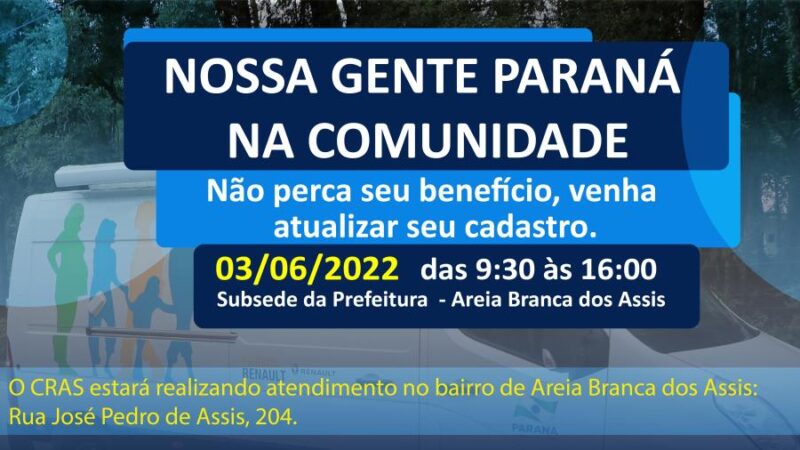  Nossa Gente Paraná nas comunidades, dia 03 de junho de 2022